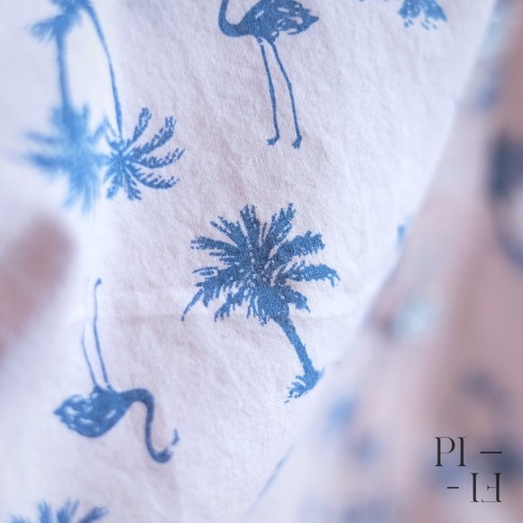 Button down shirt flamingos pattern 100% cotton - Picture 7 of 7